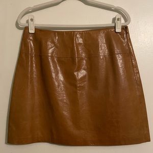 Cache Leather Skirt